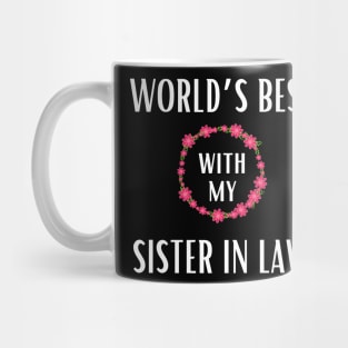World's best sister-in-law sister in law shirts cute with flowers Mug
